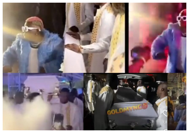 Portable makes dramatic entrance to his concert as he arrives stage in a coffin [Video]