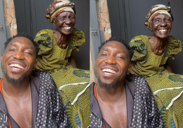 “My babe is almost 100”- Singer Timi Dakolo shows off his maternal grandmother who's aging like fine wine