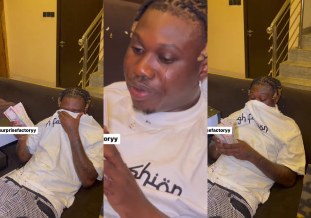 Zlatan Ibile bursts into tears following an unexpected surprise on 28th birthday