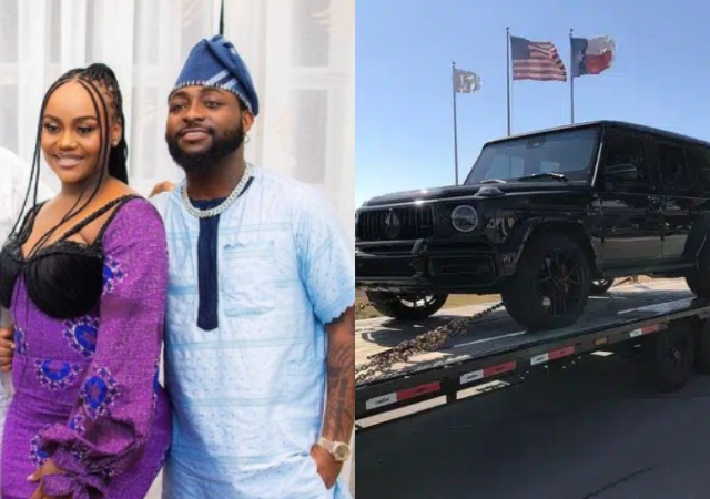 Chioma’s brand new G-wagon sets sail for Lagos [Video]