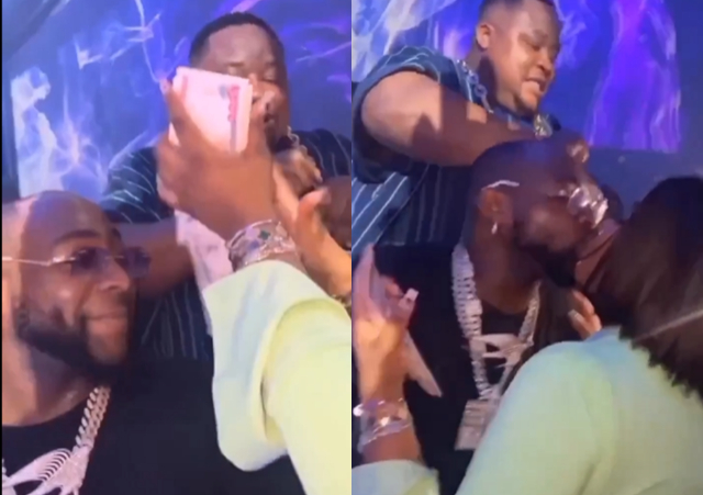 Chioma Makes ‘Money Rain’ On Her Husband Davido While Partying With Him [Video]