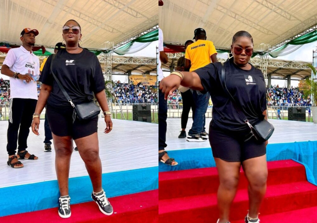 Na market she dey sell, acting no dey pay – Fans tackle Eniola Badmus over choice of outfit to campaign