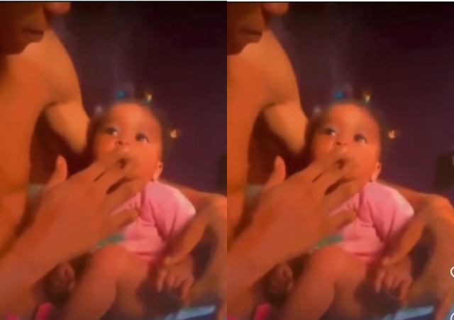Video of a Young Man Giving His Little Daughter Marijuana to Smoke Goes Viral Online