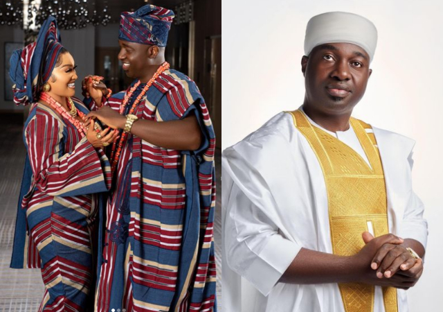 Mercy Aigbe makes her husband, Kazeem Adeoti blush as she serenades him with sweet words on his birthday