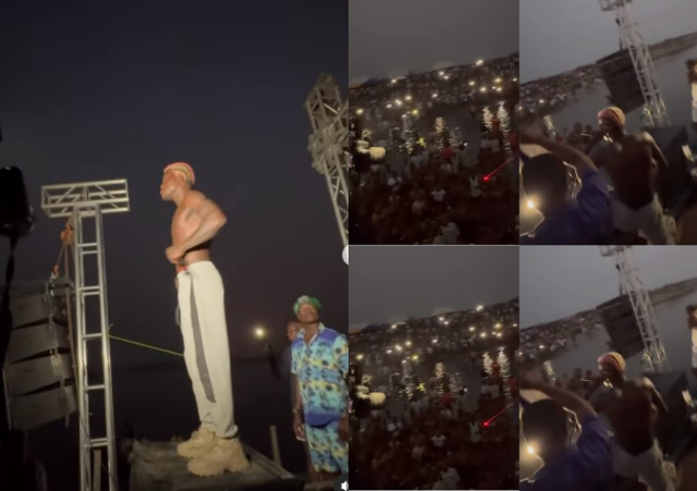 Portable Breaks Record Becomes First Nigerian Artiste to Hold Show Inside River [Video]