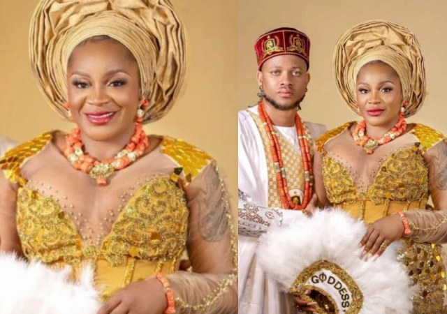 “No come tell us say you pay ur bride price” – Netizen to Uche Ogbodo as she gushes over husband, she responds