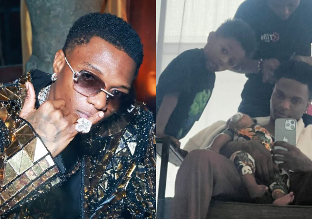 Singer Wizkid shows off his 5-months-old adorable son