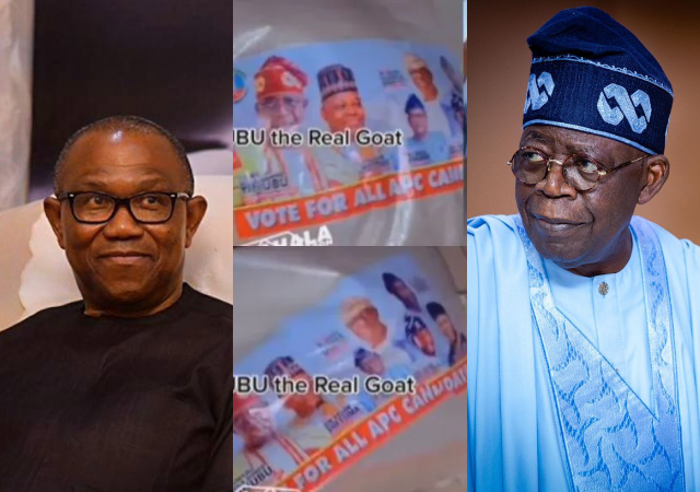“Make Peter Obi dey play” – Ladies react as they receive bags of rice from Tinubu few days to the presidential election (Video)