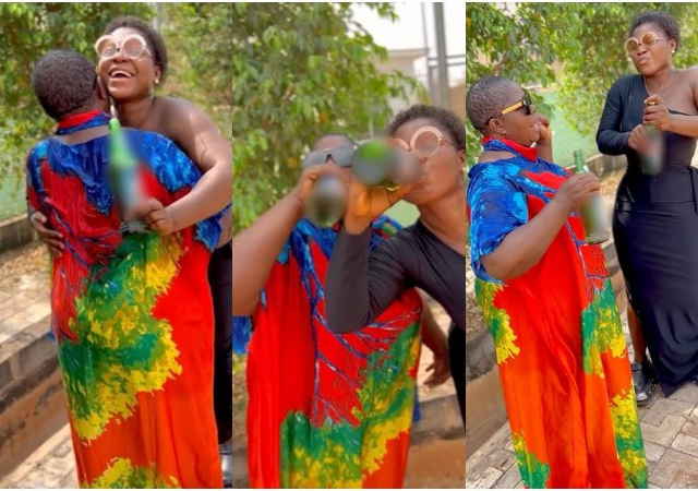 “No go high mama”- Fans react as Destiny Etiko’s mom joins her in beer advertisement