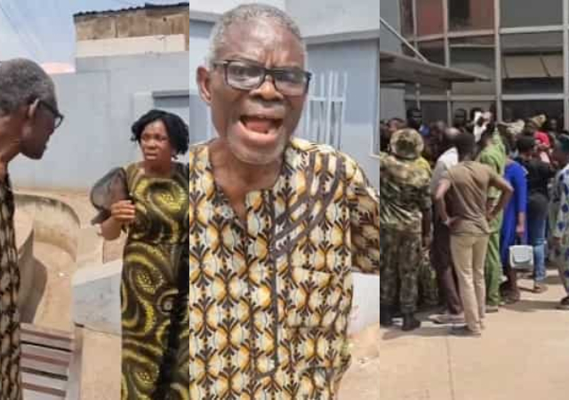 "I will take them to court, my family is hungry, I think we should go to court"- Elderly man laments at bank