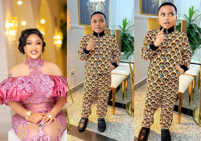 King is beginning to look like his mum – Reactions as Tonto Dikeh shows off son