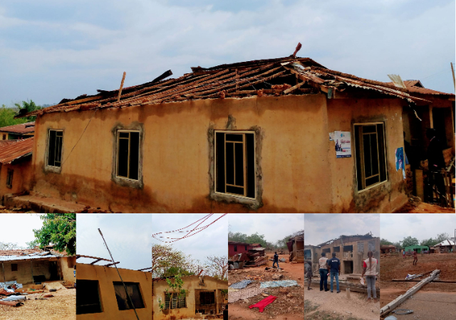 Weeks after presidential election, several rendered homeless as rainstorm blows off 105 buildings in Ekiti [photos]