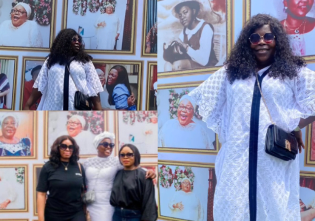 Funke Akindele expresses gratitude as celebrities storm her mother’s burial