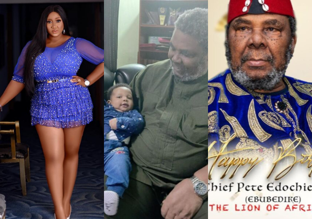 “A legend with a heart of gold” Judy Austin hails father-in-law, Pete Edochie as he clocks 76