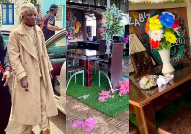“Is this a bar or a eatery” - Portable leaves many confused as he unveils his new bar [Video]
