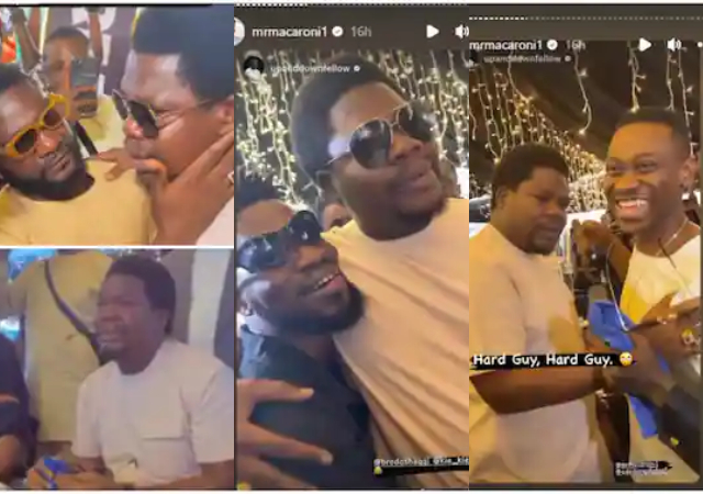 “So Macaroni can cry" - Videos as Mr Macaroni cries hard as celebs surprise him with 30th birthday party