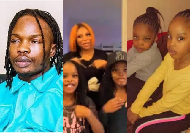 Naira Marley’s twin daughters dancing to Davido’s ‘unavailable’ challenge goes viral [Video]