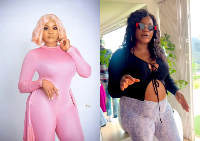 Rihanna go shock…..she think say na only she sabi rock pregnancy - Reactions as Uche Ogbodo flaunts baby bump