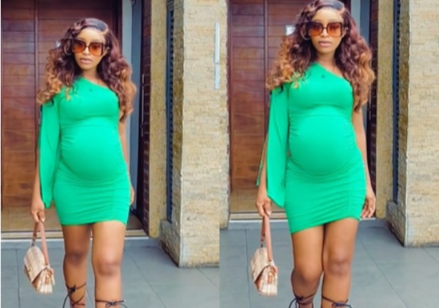 Pregnant lady stuns many as she catwalks in heels, flaunts baby bump