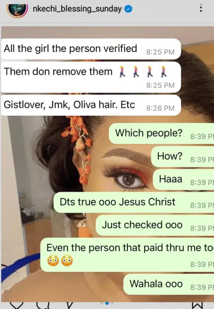 Nkechi Blessing mocks Gistlover after reportedly being scammed of N2.5M