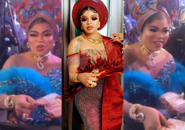 Bobrisky causes a stir as he makes N500 notes rain at party (Video)