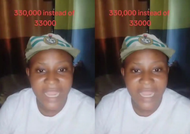 Confused Corp Member, Who Received N330,00K Allawee Instead of N33K Cries Out, Asks What To Do