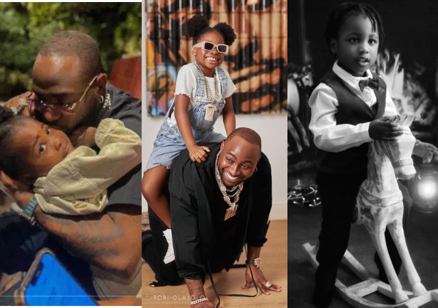 “This pikin resembles Imade” – Reactions as Larissa shares photo of Davido and son Dawson