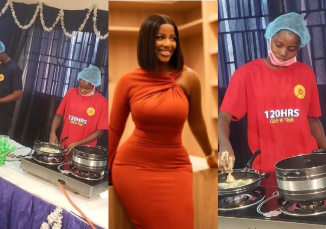 Nigerian Chef from Ekiti, Starts Off a New Cook-A-Thon Moves to Smash Hilda’s Record [Photos/Video]