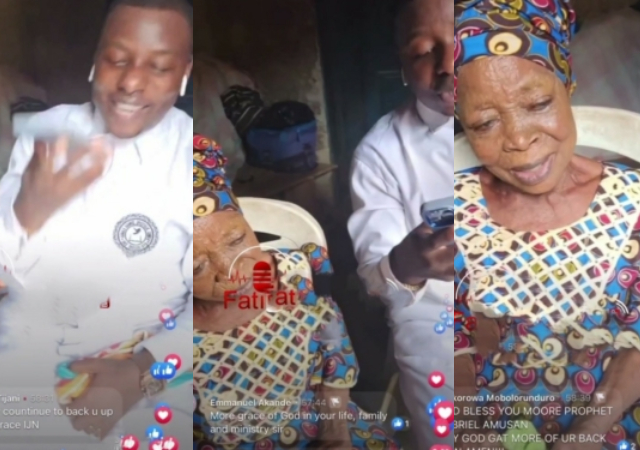 Iya Gbonkan overjoyed as Pastor Agbala sets up fundraiser, raises over 700k to buy her a car, on live