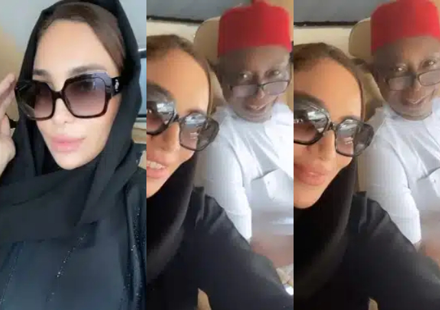 “Back to secure her throne” – Ned Nwoko’s fifth wife Laila Charani boos up with billionaire husband, video goes viral