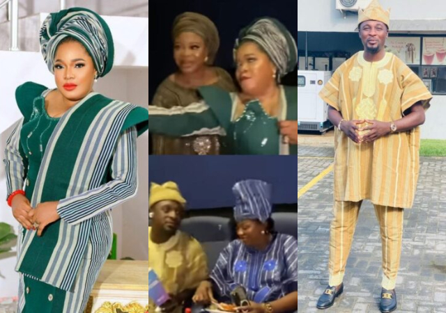 “Your head isn’t correct”- Toyin Abraham calls out ex-husband, Adeniyi Johnson at Orisa movie premiere