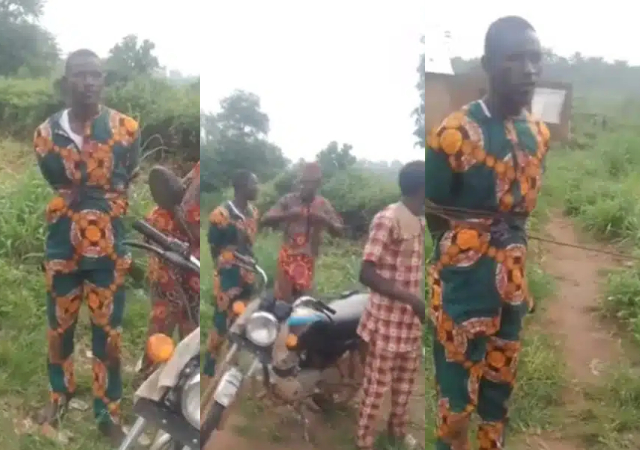 Man tied with rope after being caught trying to force himself on friend’s wife in bush