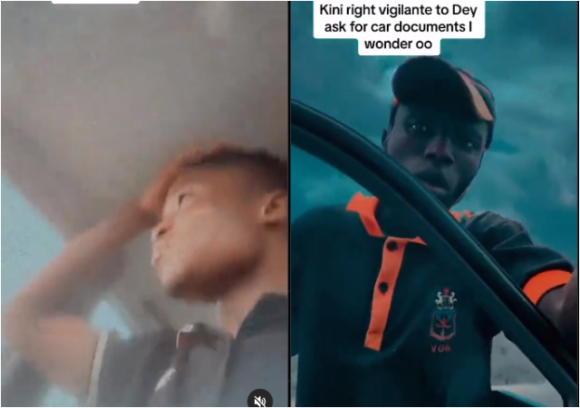 Una don turn VIO? – Man expresses shock as vigilante stops him to ask for car papers