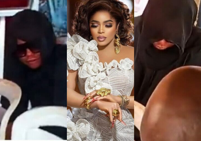 “This one nah Idris no be Bob”- Reactions trail Bobrisky’s odd appearance at his father’s burial