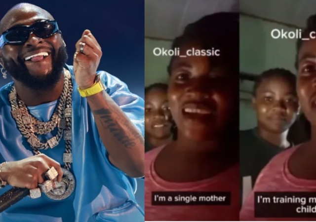Davido Reacts as Viral Skitmaker, Okoli Classic and Her Single Mother Thanked Him for The N2M [Video]