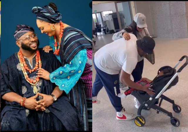 “Na old video” – Reactions as Olakunle Churchill shares cute family moments amid marriage crash reports