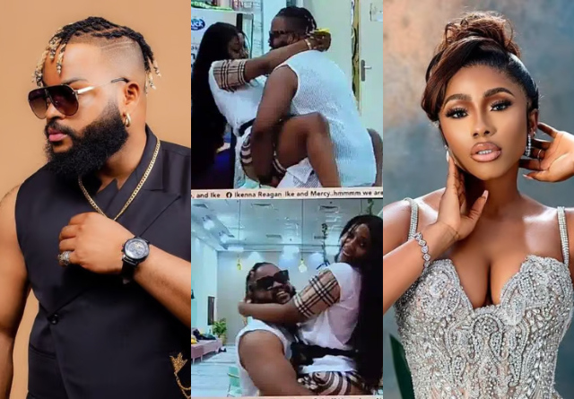 “Your yansh is heavier than your heart,” – Whitemoney says after lifting fellow housemate, Mercy Eke