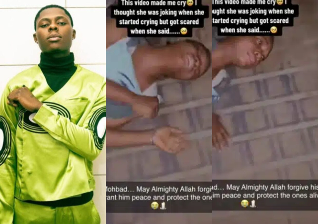 Female fan rolls and cries uncontrollably on the floor over Mohbad’s tragic demise