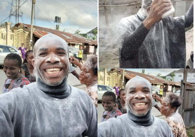 Nigerian man overjoyed, celebrates as he becomes a father after 10 years of waiting