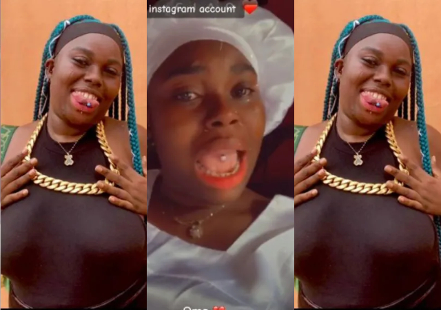 “Page wey dey gimme money” – Popular ‘Olosho’ lady in tears as pastor orders her to delete IG account