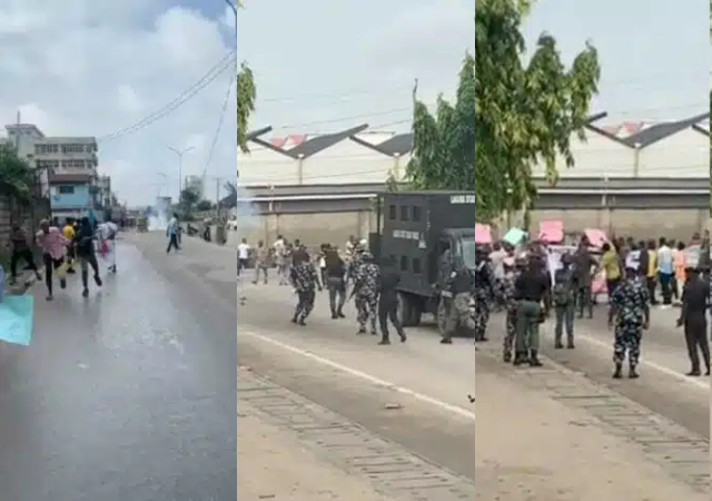 Police chase, tear-gas UNILAG students protesting hike in school fees from N19K to N190K