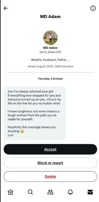 Nigerian Lady exposes married man wooing in her DMs