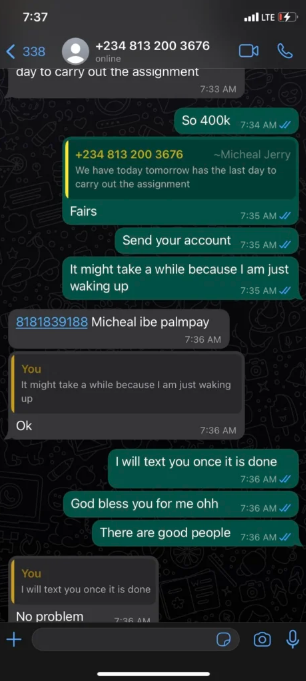 Lady reveals new scam format used on her by alleged hired assassin