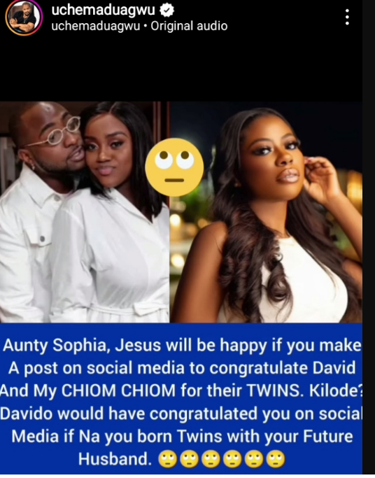 Sophia Momodu called out for not congratulating Davido and Chioma on the arrival of newborn twins