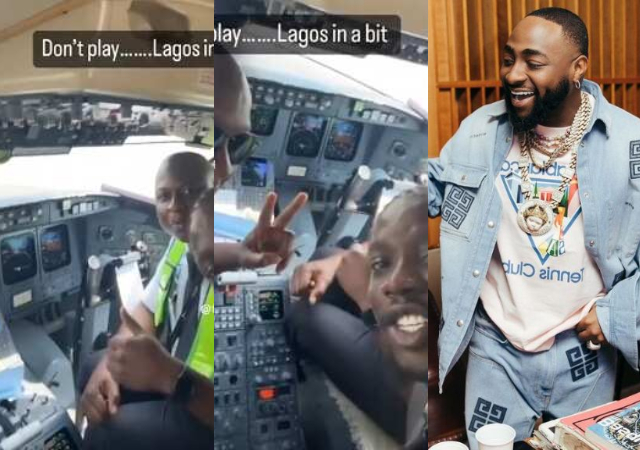 VeryDarkMan flies in Davido's private jet,