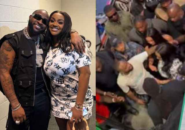 "She’s his better half for a reason"- Video of Davido searching for Chioma immediately after performing on stage trends