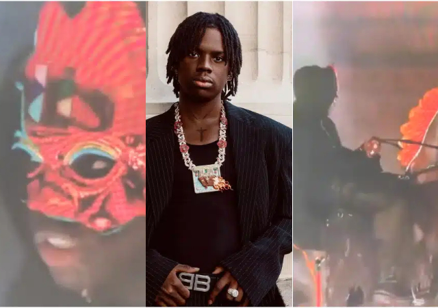 “Rema don join cult oo” – Reactions as Rema storms 02 Arena stage with horse