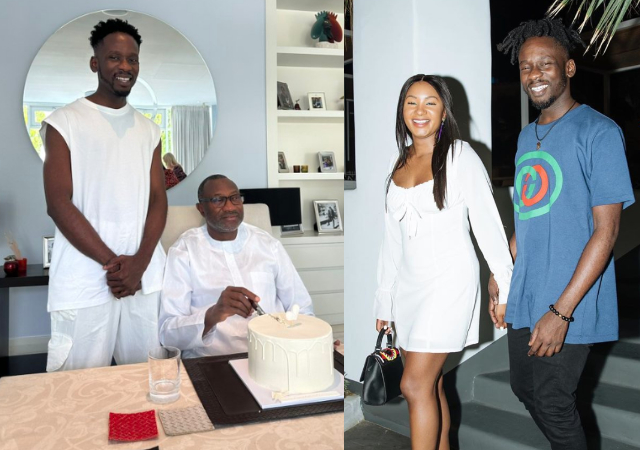 "Doings": Mr Eazi confirms marriage to Temi, shows off matching outfit with her father
