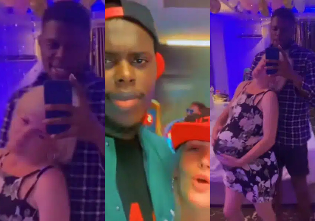 “Cl way dey pay us $50, you rush dash am belle, greedy man” – Nigerian man’s video with pregnant Caucasian lover stirs reactions