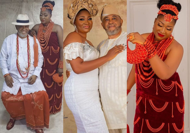 Actress Ireti Doyles's ex-husband Patrick Doyle and wife, Funmi release their pre-wedding photos as they tie the knot